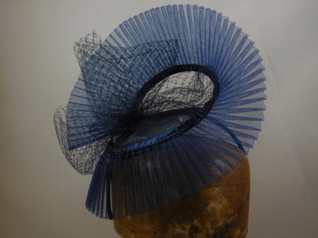 Seeberger Fascinator Crin Plisse Ink blue