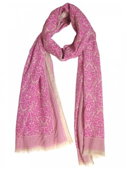 Colores de Otono Ivy Pashmina Zijde Wol Roze Taupe