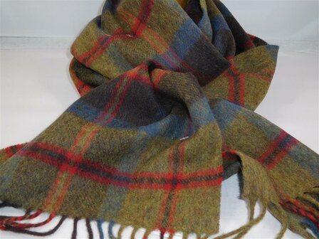 john hanly irish wool scarf medium rust brown red plaid