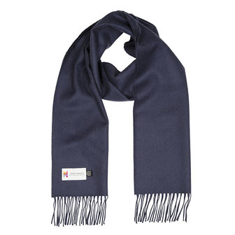 john hanly merino luxury wool scarf solid smoke navy