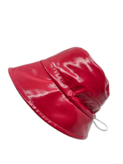 Mida Regenhoed Cloche PU Lak Rood