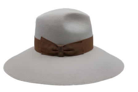 borsalino fedora fino sophie panama white and caramel