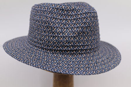 seeberger fedora zomerhoed crochet marine taupe