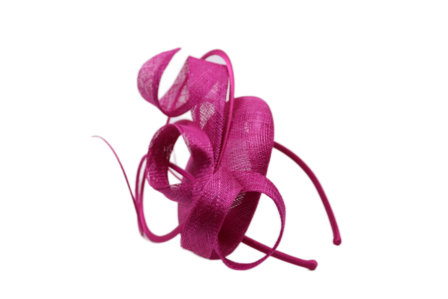 maddox fascinator dopje met strik en loops magenta