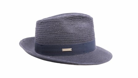 seeberger fedora lint papierstro marine blue