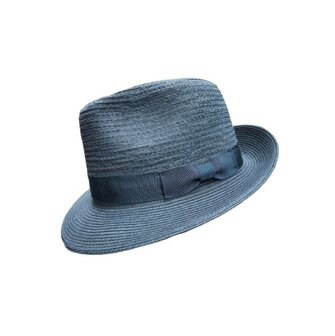 seeberger fedora lint papierstro marine blue