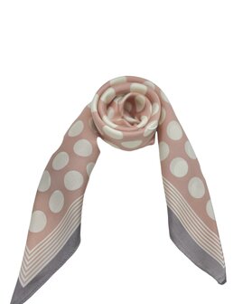 onkar neckerchief sjaaltje satijn polkadots old pink