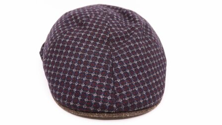 portaluri ivy pet six panel met contrast klep dots wol bordeaux taupe