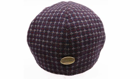 portaluri ivy pet six panel met contrast klep dots wol bordeaux taupe