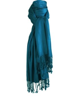 onkar pashmina viscose blue petrol