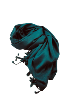 onkar pashmina  viscose green petrol