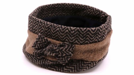 panizza cloche marga wolmix taupe en zwart