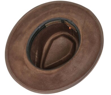 stetson outdoor hat buffalo leather brown