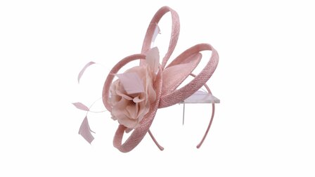 maddox fascinator disc sinamay krul en bloem oyster