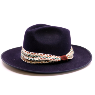 baldini bespoke fedora once upon a time haarvilt  midnight blue