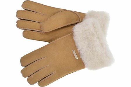 seeberger handschoenen lammy camel off white