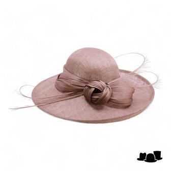 maddox occasion hat buntal sinamay en veren coffee