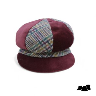 ​​​​​​​soprattutto damespet fluweel wool bordeaux patch