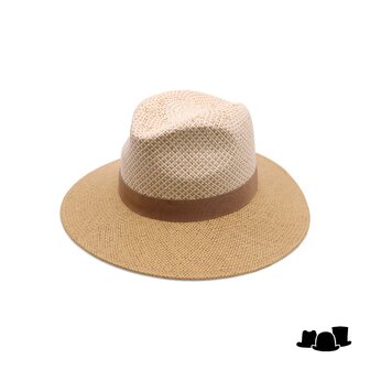 jos van dijck fedora zomerhoed skyler cellulosemix natural and camel