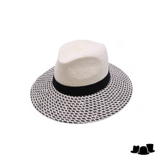 jos van dijck fedora zomerhoed skyler cellulosemix black and white