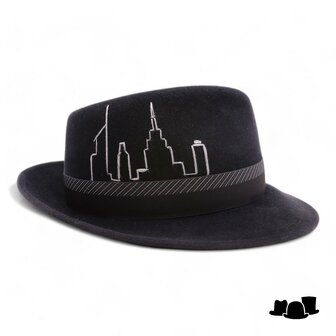 bespoke mayser fedora collins new york haarvilt zwart