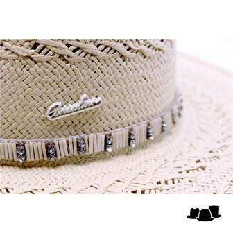 borsalino fedora margot papier naturel