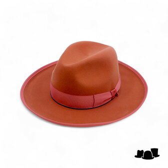 jos van dijck fedora rho pencil roll brim wolvilt terracotta