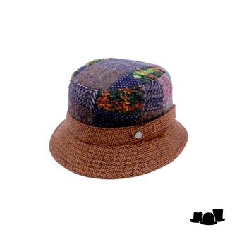 alfonso deste bucket hat pescatore patchwork 