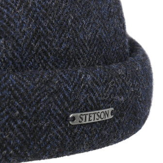 stetson docker wool herringbone dark navy