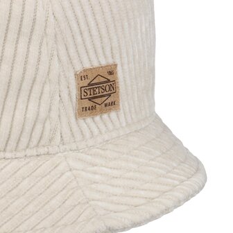 stetson bucket corduroy jersey wool white