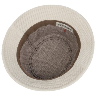 stetson bucket corduroy jersey wool white