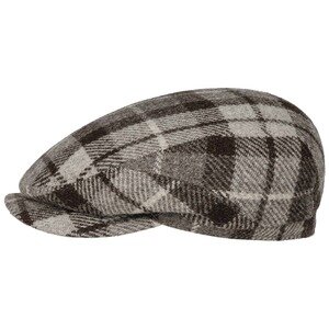 stetson driver sustainable harris tweed undyed ruit grijs bruin 