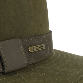 stetson traveller waxed cotton mix olive