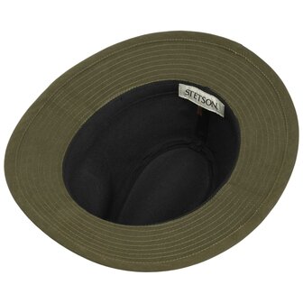 stetson traveller waxed cotton mix olive