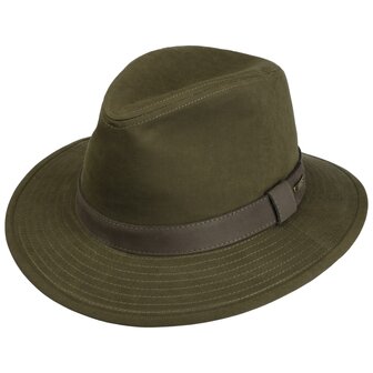 stetson traveller waxed cotton mix olive