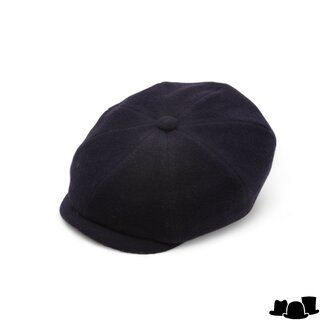 alfonso deste kyoto newsboy cap cashmere wolmix zwart