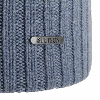 stetson beanie northport merino wool knit pale blue