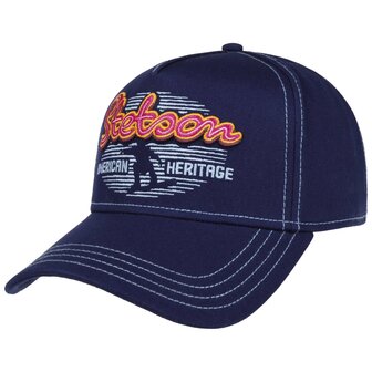 stetson trucker cap cotton neon american heritage blue