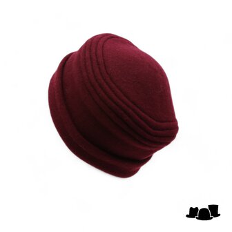 jos van dijck toque muts scheerwol bordeaux