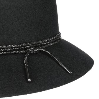 seeberger cloche wolvilt strass black