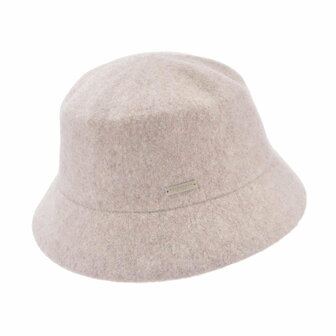 seeberger bucket hat boiled wool sand beige