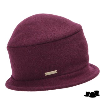 seeberger cloche softvilt boiled wool burgundy