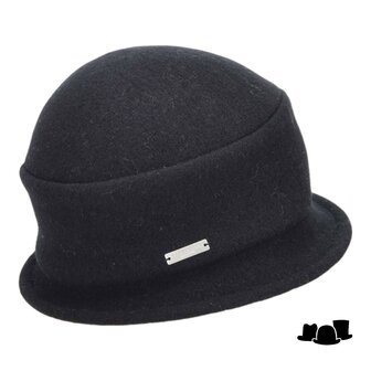 seeberger cloche softvilt boiled wool black