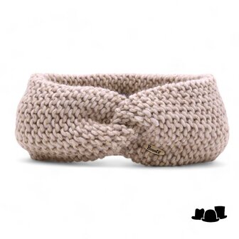 bronte haarband camille knitted wolmix beige lurex gold