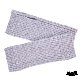 seeberger gebreide armwarmers acrylmix smoke grey