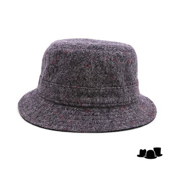 portaluri tweed bucket wol grijs spikkel 