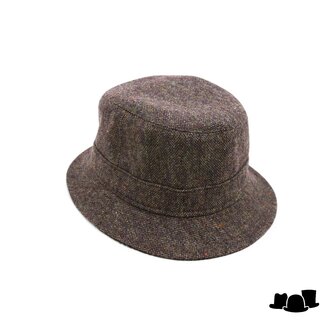 portaluri tweed bucket wol groen spikkel 