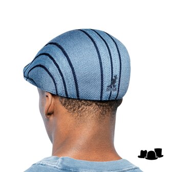 kangol flatcap 507 don stripe acrylmix denim blue