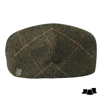 brixton hooligan flat cap woollook herringbone plaid bronze black