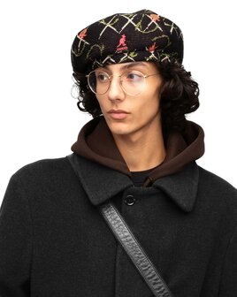 kangol beret tapestry jax acryl black